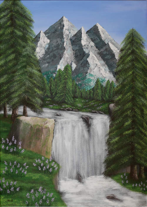 mountain-waterfall